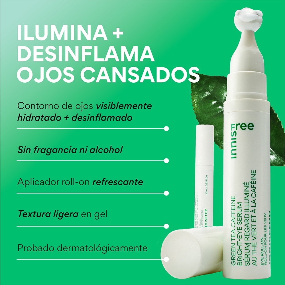 GREEN TEA CAFFEINE EYE SERUM FOR HYDRATION & PUFFINESS (S&Eacute;RUM PARA OJOS DE T&Eacute; VERDE Y CAFE&Iacute;NA)